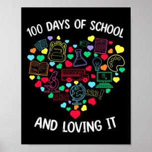 100 Tage Schulliebe Es Herzlehrer 100. D Poster