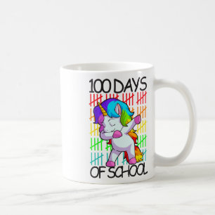 100 Tage Schulmädchen Einhorn Lover Geschenk Kaffeetasse