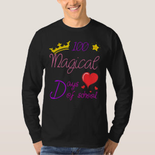 100 Tage Schulmädchen krönen 100 magische Tage T-Shirt