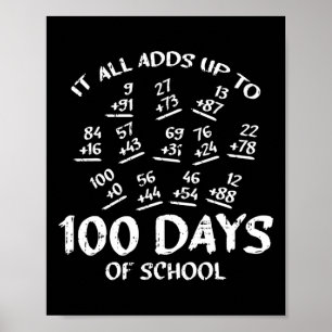 100 Tage Schulmathematik Ergänzung Cool Lehrer Stu Poster