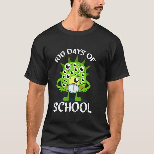 100 Tage Schulmonster-Gesicht Maske Student Quara T-Shirt (Vorderseite)