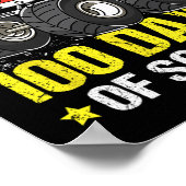 100 Tage Schulmonster-Lkw für Kinder Poster (Ecke)