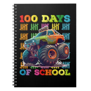 100 Tage Schulmonster Truck Lehrer Student Notizblock