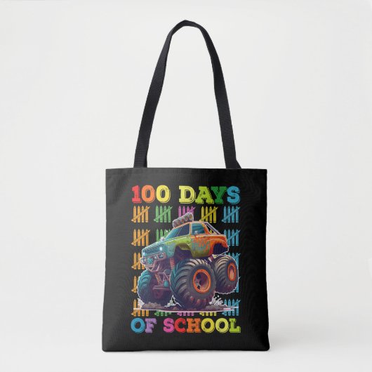 100 Tage Schulmonster Truck Lehrer Student Tasche (Vorderseite)