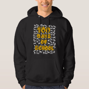 100 Tage Schulpferd Schnurrbart Maskottchen T - Sh Hoodie