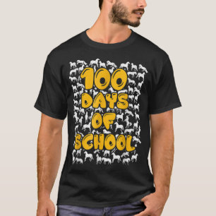 100 Tage Schulpferd Schnurrbart Maskottchen T - Sh T-Shirt