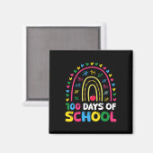 100 Tage Schulregenbogen 100. Schultag Magnet (Vorderseite/Rückseite)