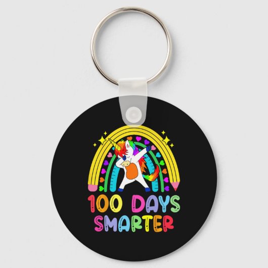 100 Tage Schulregenbogen 100. Schultag Schlüsselanhänger (Vorderseite)