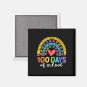100 Tage Schulrenbow Celebration Design Magnet (Vorderseite/Rückseite)