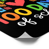 100 Tage Schulrenbow Celebration Design Poster (Ecke)