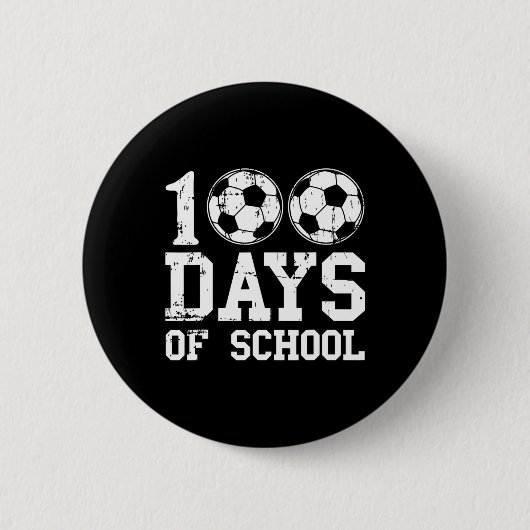 100 Tage Schulsoccer für Lehrer und Kinder Button (Vorderseite)