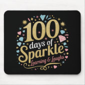100 Tage Schulsparkle-Lernen und Lächeln Mousepad (Vorne)