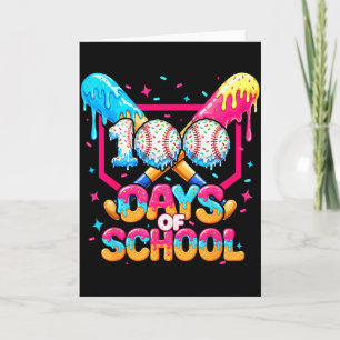 100 Tage Schulspeiseeis-Baseballspieler für K Karte