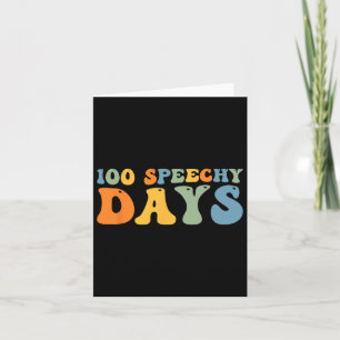 100 Tage Schulsprache Therapie glücklich 100 Tage Karte