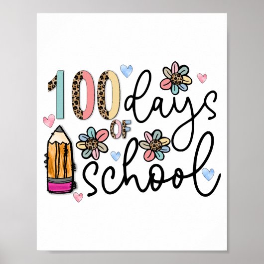 100 Tage Schulsublimation Poster (Vorne)