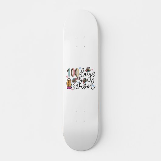 100 Tage Schulsublimation Skateboard (Vorne)