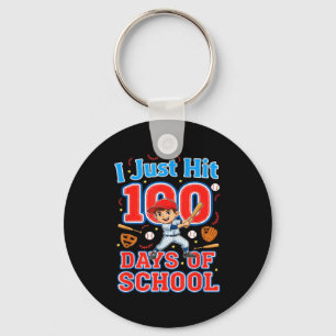 100 Tage Schultag Baseball 100. Tag Jungen Kind Schlüsselanhänger