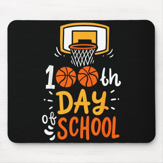 100 Tage Schultag Basketball Mousepad (Vorne)