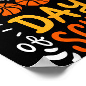 100 Tage Schultag Basketball Poster (Ecke)