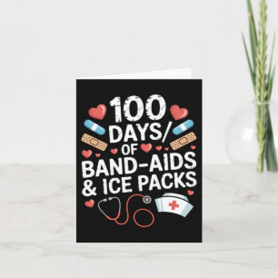 100 Tage Schultag Krankenschwester 100 Tage Bandag Karte