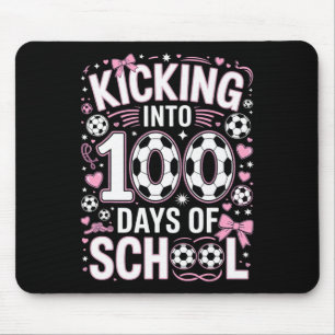 100 Tage Schultag Mädchen Fußball Kokette Schleife Mousepad