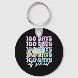 100 Tage Schultage Einhorn Mädchen 100. Schultag Schlüsselanhänger
