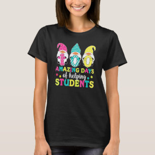 100 Tage Schultage Gnom Lehrer Kinder 100. Tag T-Shirt