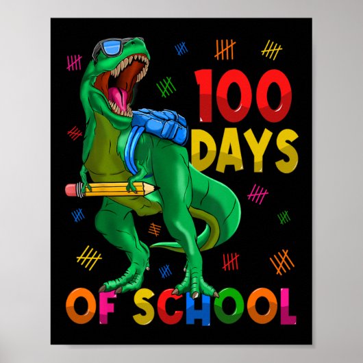100 Tage Schultrex 100. Schultag 100 Da Poster (Vorne)