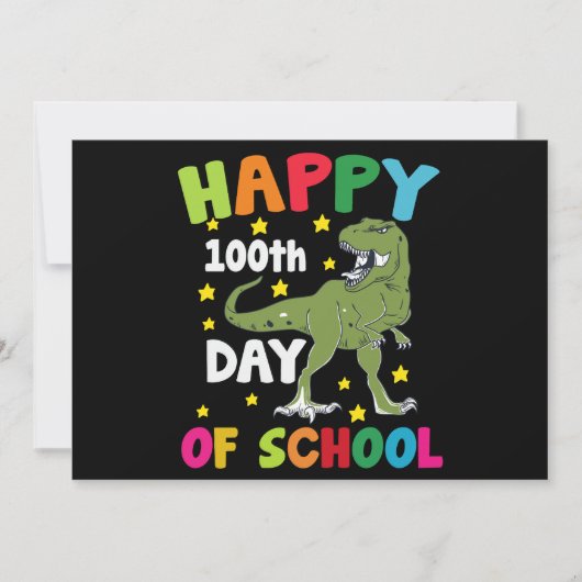 100 Tage Schultrex 100. Schultag Einladung (Vorderseite)