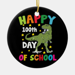 100 Tage Schultrex 100. Schultag Keramik Ornament