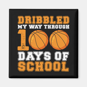 100 Tage Schulturnier Basketball dribbelte ich mic Magnet