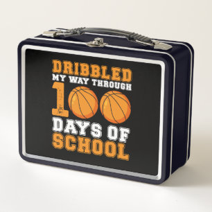 100 Tage Schulturnier im Basketball dribbelte ich Metall Brotdose