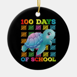 100 Tage Schulturtle Lehrer Schüler Keramik Ornament