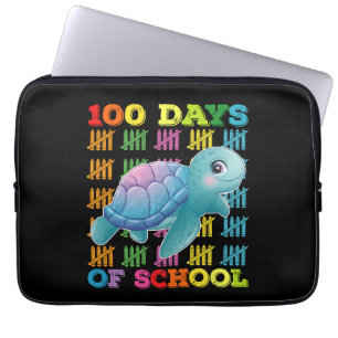 100 Tage Schulturtle Lehrer Schüler Laptopschutzhülle