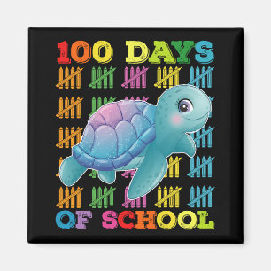 100 Tage Schulturtle Lehrer Schüler Magnet