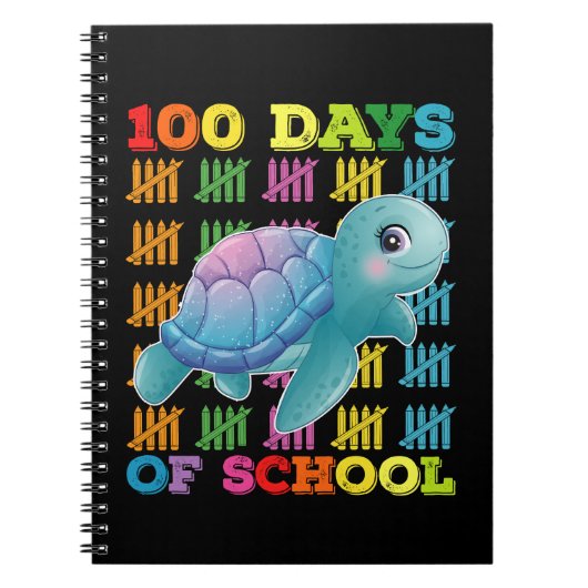 100 Tage Schulturtle Lehrer Schüler Notizblock (Vorderseite)