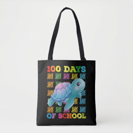 100 Tage Schulturtle Lehrer Schüler Tasche (Vorderseite)