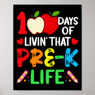 100 Tage Schulvorschullehrer Poster