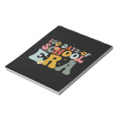 100 Tage Schulzeit Era Groovy Lehrer Kinder Notizblock (Rotiert)