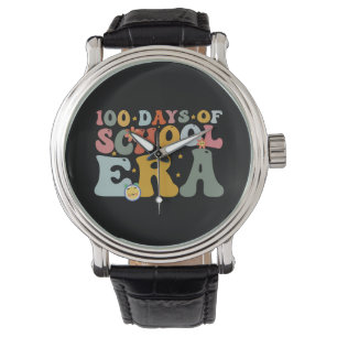 100 Tage Schulzeit Groovy Lehrer Kinder Armbanduhr