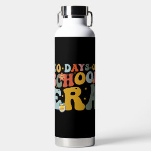 100 Tage Schulzeit Groovy Lehrer Kinder Trinkflasche