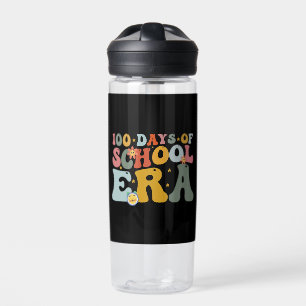 100 Tage Schulzeit Groovy Lehrer Kinder Trinkflasche
