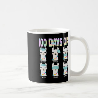 100 Tage Schulzeit Llama-Gesicht Maske Student Qua Kaffeetasse