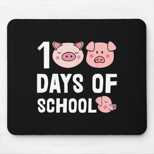 100 Tage Schweinefleisch Cartoon Lehrer Niedlich S Mousepad (Vorne)