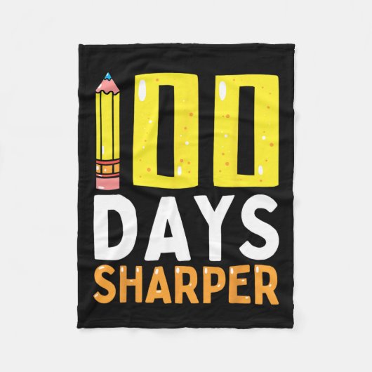 100 Tage Sharper 100. Schullehrer Kinder Fleecedecke (Vorderseite)