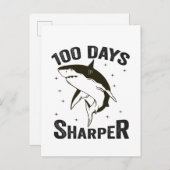 100 Tage Sharper Funny 100. Schullehrer Einladungspostkarte (Vorne/Hinten)