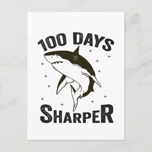 100 Tage Sharper Funny 100. Schullehrer Einladungspostkarte (Vorderseite)