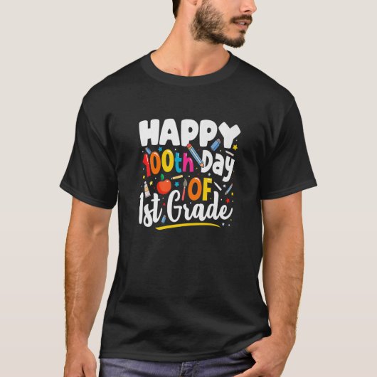 100 Tage Shirt Lehrer Geschenk 100. (Vorderseite)