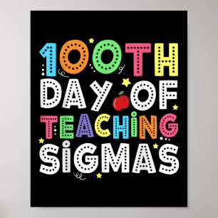 100 Tage Shirts Lehrer 100 Tage Poster