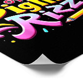 100 Tage Sigma Rizz 100. Tag der Schule Kinder Poster (Ecke)